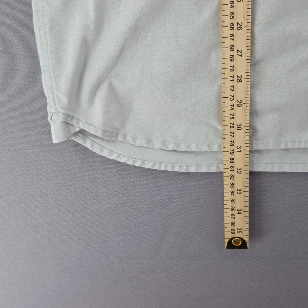The North Face Mens XXL Light Gray Short Sleeve Button Down Shirt Cotton BlendA3